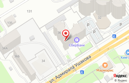 Страховая компания СберСтрахование на улице Адмирала Ушакова на карте