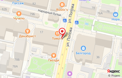 Аптека Социалочка.рф на улице Попова на карте