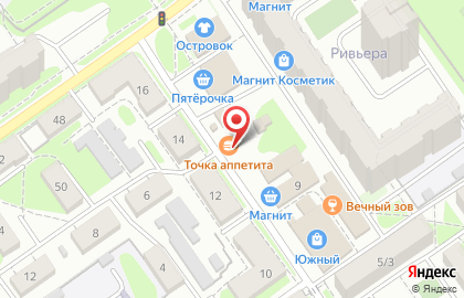 Киоск Точка аппетита на улице Лобачевского на карте