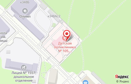 Детская городская поликлиника №105 в Зеленограде, в 3-ем микрокрайоне на карте