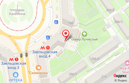 Магазин Белорусский двор в Заельцовском районе на карте
