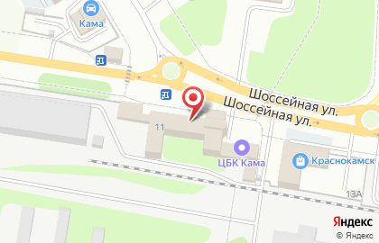 Кама на Шоссейной улице на карте