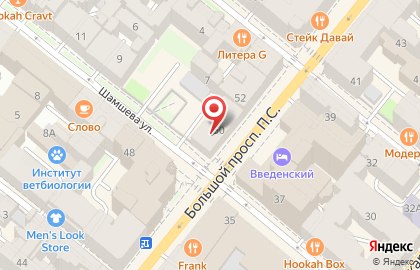 Кафе-кондитерская Хлебник в Петроградском районе на карте