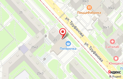 Супермаркет Пятёрочка в Дзержинском районе на карте