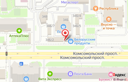 Оператор сотовой связи Tele2 на Комсомольском проспекте, 34б/6 на карте