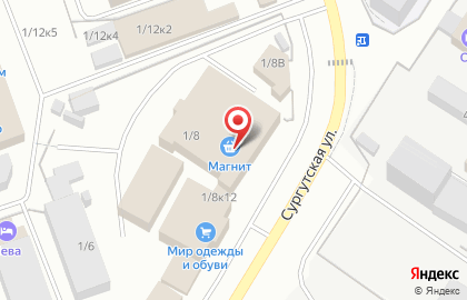 Супермаркет Гастроном на Сургутской улице на карте