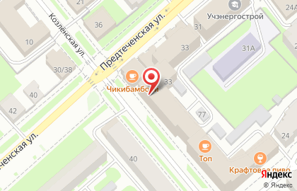Магазин керамических дымоходов Небоскреб на Козлёнской улице на карте