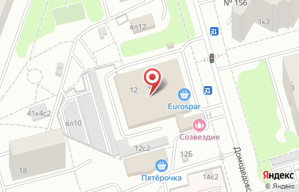 Перекресток на Домодедовской улице на карте