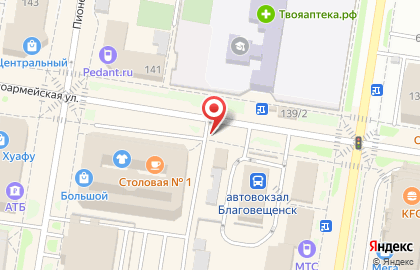 Киоск фастфудной продукции Уплетай на Красноармейской улице на карте