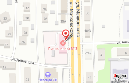 Поликлиника Городская клиническая больница №7 на улице Маяковского на карте