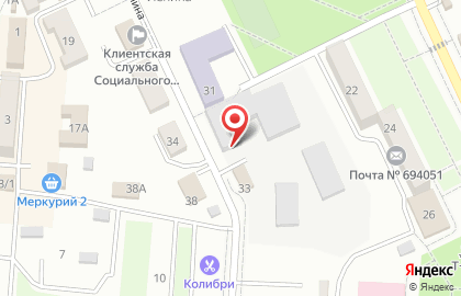 Магазин Долинский хлебокомбинат в Южно-Сахалинске на карте