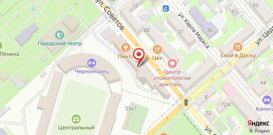 Клиника Скорая Наркологическая Помощь на улице Советов на карте
