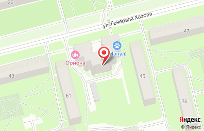 Ветеринарная клиника Манул на улице Генерала Хазова на карте