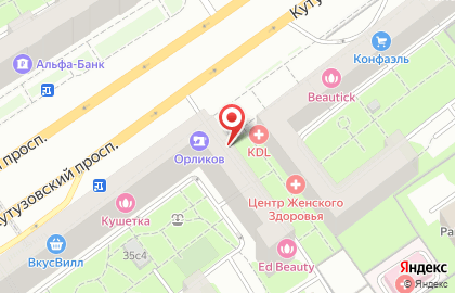 Ателье Орликов на Кутузовском проспекте на карте