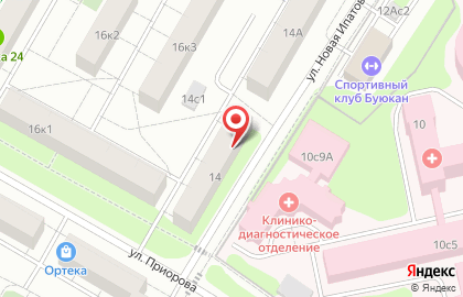 Киоск по продаже хлебобулочных изделий, район Коптево на карте