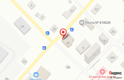 Продуктовый магазин Продукты в Октябрьском районе на карте