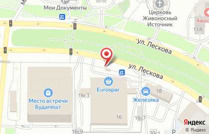 Киоск печатной продукции Пресса для всех на улице Лескова на карте