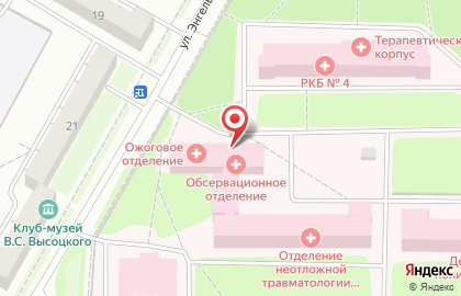 Республиканская клиническая больница №4 на улице Ульянова на карте