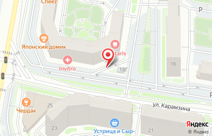 Мясной магазин Мясничий на улице Карамзина на карте