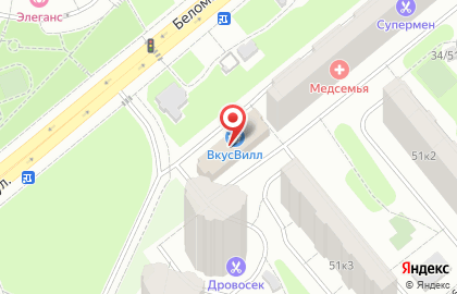 Общежитие HostelCity на Беломорской улице на карте