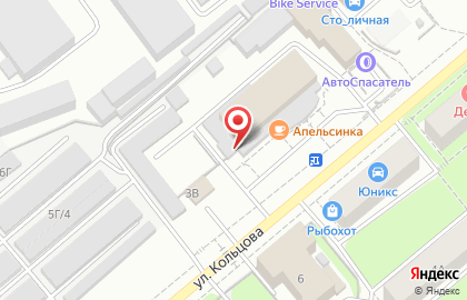 Амега на улице Кольцова на карте