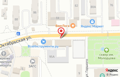 Торгово-монтажная компания Альянс на Октябрьской улице на карте