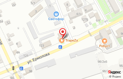 Столовая Trapeza на улице Ермолова на карте