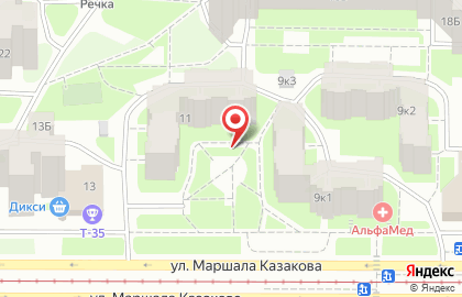 Экспресс на улице Маршала Казакова на карте