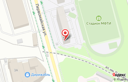 Общежитие, МФТИ в Долгопрудном на карте