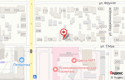 Продовольственный магазин в Центральном районе на карте