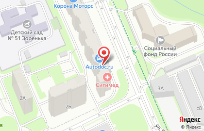 Магазин автотоваров и запчастей Autodoc.ru на улице Панфилова на карте