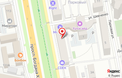 Туристическое агентство TUI на проспекте Богдана Хмельницкого на карте