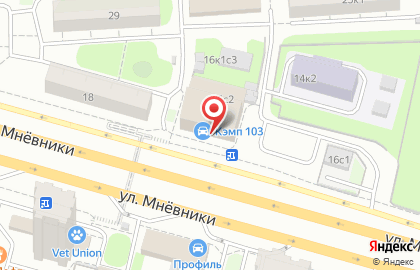 Школа боевых искусств Дмитрия Носова на улице Мнёвники на карте