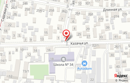 Продуктовый магазин на Казачьей улице на карте