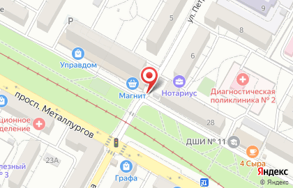 Киоск и магазин хлебобулочных изделий в Краснооктябрьском районе на карте