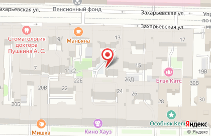 Магазин на Захарьевской на карте