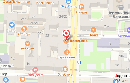 Ресторан Веселидзе на площади Восстания на карте