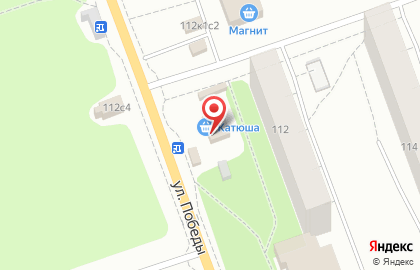 Продуктовый магазин Катюша на улице Победы на карте