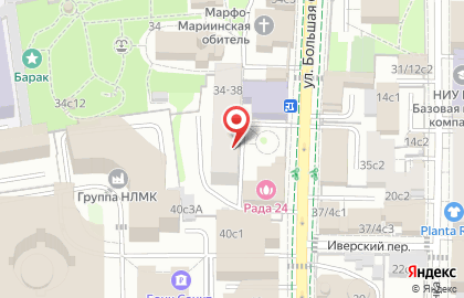 Магазин продовольственных товаров на улице Большая Ордынка на карте