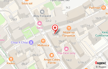 Парикмахерская Бублик на метро Тверская на карте