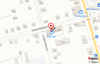 Супермаркет Магнит на Советской улице на карте