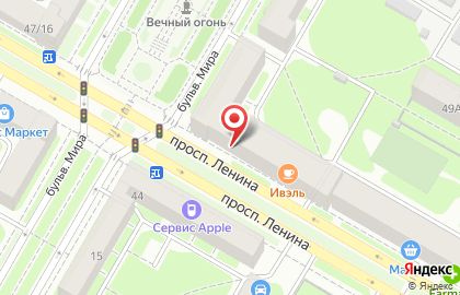 Магазин Все по 55 на проспекте Ленина на карте