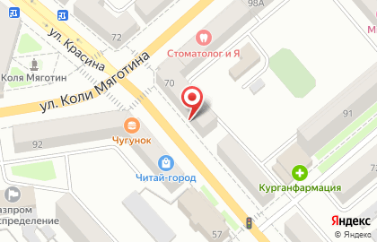 Политическая партия Справедливая Россия на улице Красина на карте