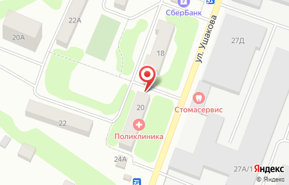 Некрасовская поликлиника на карте