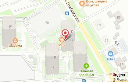 Суши-бар МОХ в Мотовилихинском районе на карте