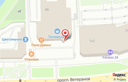 Книжный магазин Старая книга на проспекте Ветеранов на карте