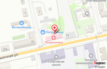 Страховая медицинская компания Капитал Медицинское Страхование на Пограничной улице на карте