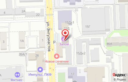 Агентство недвижимости Визави на улице Энтузиастов на карте