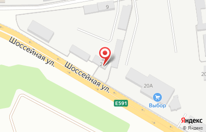Шиномонтажная мастерская на Шоссейной улице на карте