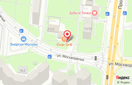 Ресторан Очаг grill в Москворечье-Сабурово на карте